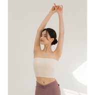 ANDAR Strapless Underwear Yoga Wear Vest Lining Flat Stretch Pilates Short Top