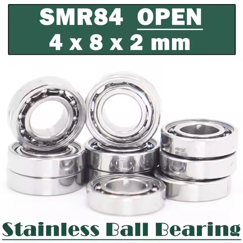 SMR84 OPEN Stainless Bearing 4*8*2 mm ( 10 PCS ) Miniature Motor High Precision SMR84 OPEN Ball Bear