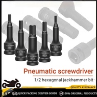 5pcs HEX Socket Set Of 1/2inch Socket Heavy Impact Wrench H5- H12 Hex Key Screwdriver Bits Set Socke