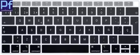 Spanish EU Teclado For New Apple MacBook Air 13 13.3 Inch A1932 2019 2018 Touch ID Keyboard Protecto