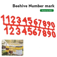 2PCSpack Beehive Plastic Digital Number Red Apiculture Box Sign Frame Beekeeping Equipment Identification Tool Marking Board