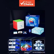Moyu Aosu V7 4x4 Magnetic Stickerless UV Coated SpeedCube, moyu Cube 4 by 4 Flagship Edition Cube, 9