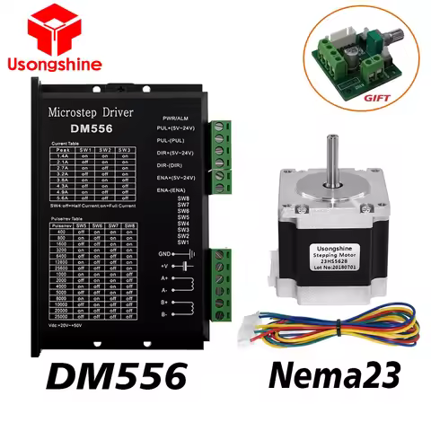 Usongshine Free shipping Nema 23 Stepper Motor 4-lead 56mm 126N.CM 2.8A 6.35mm or 8mm Shaft 23HS5628