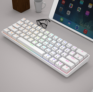 全城熱賣 - 蓄電發光藍牙機械鍵盤(裂紋K28茶軸白色藍牙鍵盤）