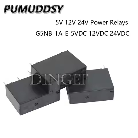 5PCS 5V 12V 24V Power Relays G5NB-1A-E- 5VDC 12VDC 24VDC 5A 250VAC 4PIN G5NB-1A-E-24VDC G5NB-1A-E-12