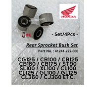 [ Set/4Pcs ] BUSH REAR SPROCKET Honda CG125 [ 41241-222-000 ] CG CB SL XL CL GL CJ CA CLR HA MT NX S