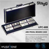 Stagg ABS Pedal Board Case fits Boss GT100 Boss RC300 & Line 6 HD500X  UPC-688