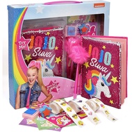 Jojo Siwa Reversible Sequin Unicorn Notebook Journal Set, Diary, Pen and Stickers Included, Coloring