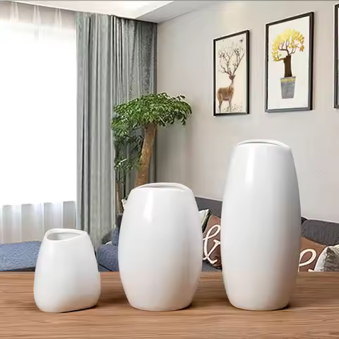 Modern Style Hydroponic Ceramic Vase Flower Decoration Modern Small Vase Luxury Design Ikebana Wazon