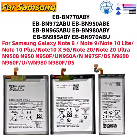 New Original Battery For Samsung Galaxy Note 10 Lite Puls 8 9 20 Ultra 10X 5G N975F N950 N960F N980F