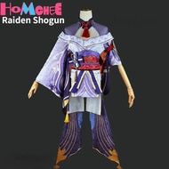 Raiden Shogun Cosplay Anime Game Genshin Impact Costume Outfits Baal Dress Wig Headwear Raiden Ei Cosplay Female