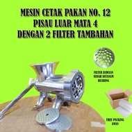 Mesin Cetak Pelet No.12 Pisau Luar Mata 4 Mesin Pencetak Pelet Ayam