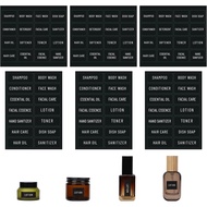 Segbeauty 90pcs Label Mini untuk Botol Bilik Mandi, Label Kecil Kalis Air untuk Balang dan Bekas, La