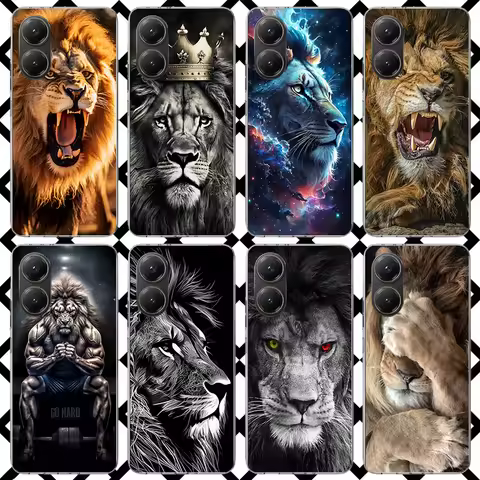 Lion Male Cub King Phone Case for Xiaomi Poco F7 Ultra X7 X6 X5 Pro X4 Gt M8 M7 Redmi 15 15C 13 13C 
