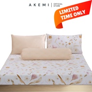 AKEMI Cotton Twill Adore Fitted Sheet Set | 100% Cotton 850TC (Super Single/ Queen/ King)