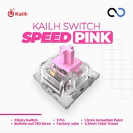 Kailah Speed Pink Rose Pink Lubed mechanical keyboard switch (Clicky)