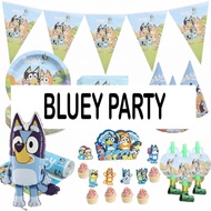 [SG SELLER] Bluey Dog Birthday Party Kit Tablecover Backdrop Banner, Decoration & Favours