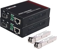 Gigabit Multi Mode Fiber Media Converter, 10/100/1000Base-TX to 1000Base-SX Fiber to Ethernet Conver