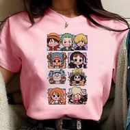 Anime One Piece t-shirts women comic top girl funny comic manga clothing