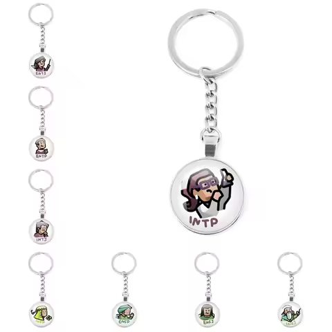 MBTI Personality Types Psychology 16Personalities Glass Cabochon Pendant Keychain Jewelry Accessorie