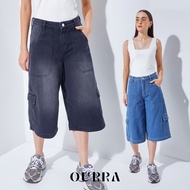 OURRA Jeans Wanita - Akara Bermuda Rounded Cargo Jeans