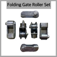 BESI FOLDING GATE ROLLER &amp; SWING BEARING SET Gate Roller Metal Auto Gate Roller Wheel High Quality Moving Wheel