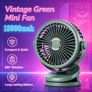 15000mAh Portable USB Rechargeable Clip Fan Strong Wind Mini Cooling Fan For Baby Stroller Table Fan