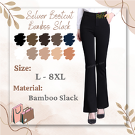 KGT BAMBOO SLACK SELUAR BOOTCUT PLAIN LADIES SLACK BAMBOO BERBUTANG ZIP 9888