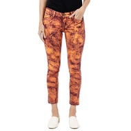 Mobile Power Ladies Slim Fit Jeans Motif - Orange Red C2858S
