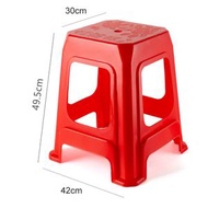 塑膠凳子 家用加厚成人椅子 大排檔高凳 可疊放板凳 方凳 膠凳（平行進口）