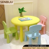 SENBIJU Kids Table And Chair Anti Slip Kids Table Plastic Kids Study Table Toy Desk And Chair Set e6