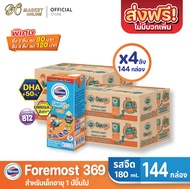 [ส่งฟรี X 4ลัง] โฟร์โมสต์ โอเมก้า369 นมกล่อง ยูเอชที รสจืด FOREMOST OMEGA369 ขนาด 180มล. (ยกลัง 4 ลั