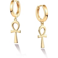 Anting-anting Gelung Jantung Emas VACRONA Anting-anting Huggie untuk Wanita Anting-anting Gelung Kec