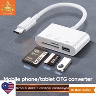 (MW)Three-in-one Multi-function OTG Type-C Transfer Card Reader / Type-C Phone Card Reader TF Card S
