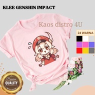 Kaos Waifu Klee Genshin Impact T shirt Wibu Anime