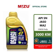 Fully Synthetic Motorcycle Oil (1L) Mizu 15W50 4T SN minyak pelincir lc135 y15 125z ex5 yamaha yzf M