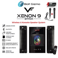 Vinnfier VF Xenon 9 BTRM 2.1 Subwoofer Karaoke Speaker Bluetooth 5.3 200W Max FM SD Card USB RGB LED