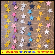 4m Five-pointed Star Garland Star Garland Gilding Five-pointed Star Garland Star Hanging Strip Weddi