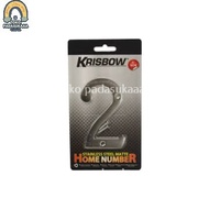 House Number Number 2 Stainless Steel Silver Color