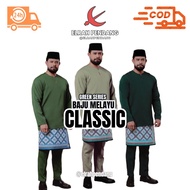 (FREE SAMPIN) BAJU MELAYU CLASSIC (GREEN SERIES) BY ELRAH EXCLUSIVE 2025