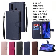 Magnetic Flip Cover Case For VIVO Y15S Y01 Y31 Y51 V5 plus V7 V11 V11i V9 Y85 Y30 5G V21 5G With Card Slot