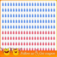 200pcs 16-14 AWG Red Blue Wire Connector Insulated Fork Terminal #4