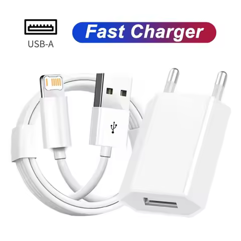 EU Plug USB Fast Charger For iPhone 11 12 mini 13 14 Pro XS Max X XR 6 6S 7 8 14 Plus SE 2020 5 5S U