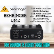 Behringer UM2 Audiophile 2x2 USB Audio Interface with XENYX Mic Preamplifier