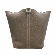 HERMES 愛馬仕 PICOTIN 22 大象灰 皮革 銀釦