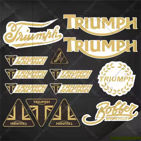 For Triumph Sticker Logo Motorcycle Decal Tank Stickers Emblem Scrambler Bobber TWIN