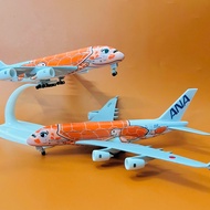1. Product information: Airbus 380-800 ANA Japan Airlines Cartoon Sea Turtle Orange Mold 20CM Scale1