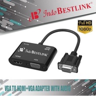 Vga to hdmi + vga Converter / vga to vga hdmi Converter / vga to hdmi vga Adapter