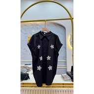 KATUN Code 051 beaded floral cotton vest