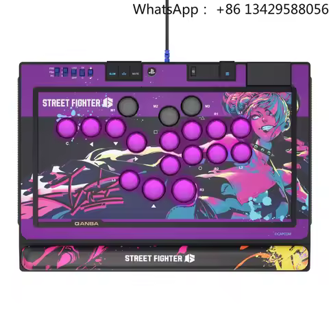 QANBA SAPPHIRE S1 Leverless Arcade Controller CAPCOM Street Fighter Juri Fightstick For PC/ PS4 / PS